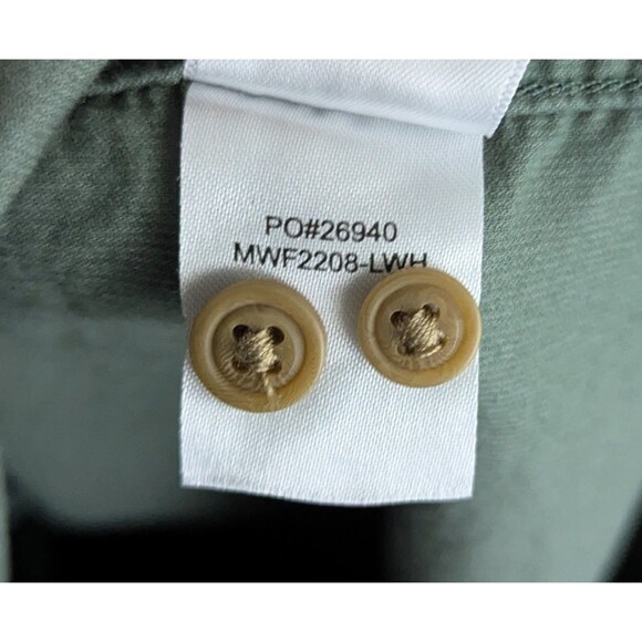 Faherty Corduroy Button-Up Shirt Men's Size Medium Laurel Wreath Green Top - Picture 4 of 7